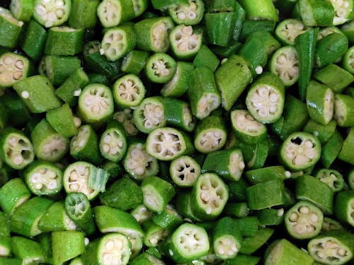 Free Okra vegetable food (Quiabo vegetal) Stock Photo
