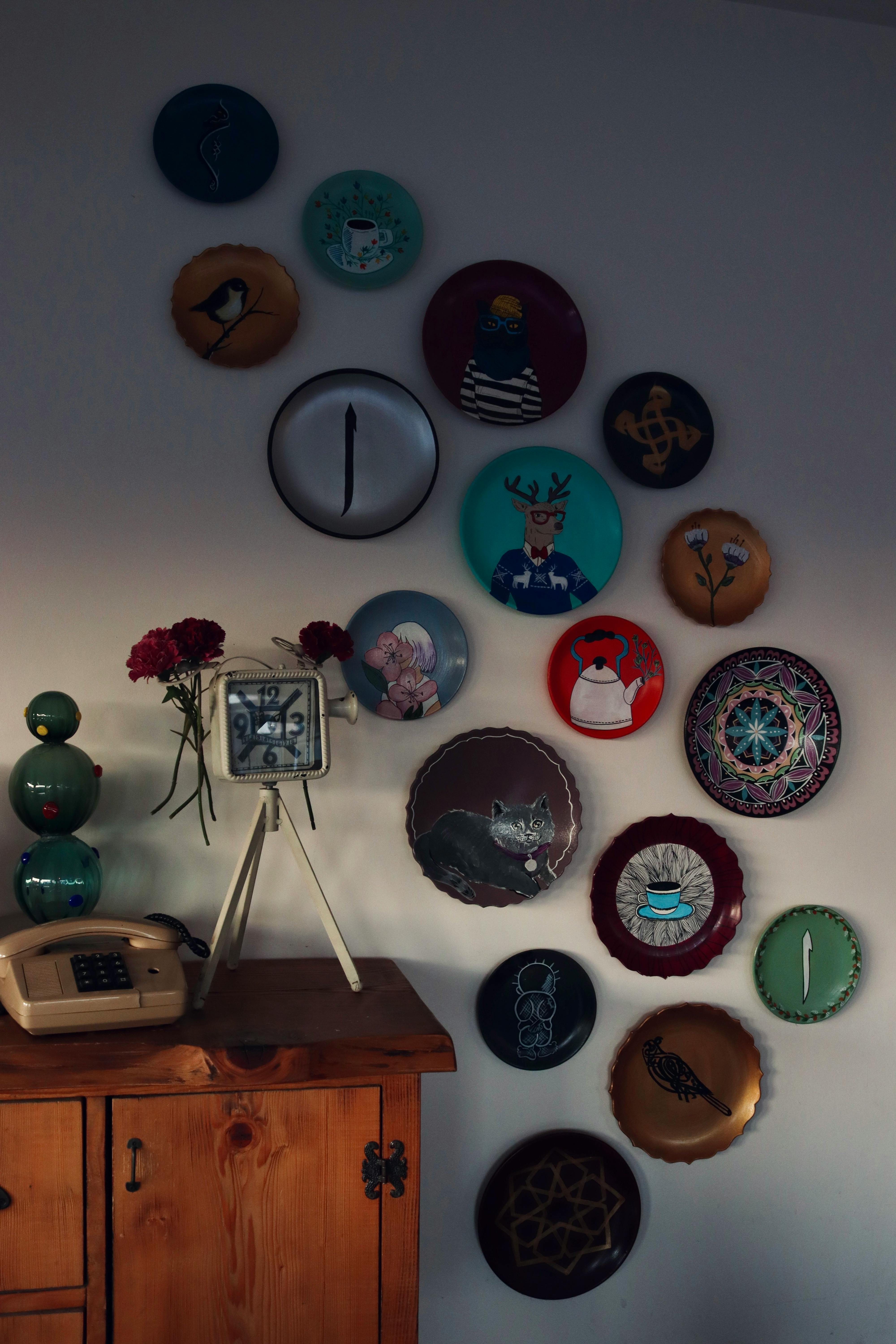 Ceramic Plates on the Wall · Free Stock Photo