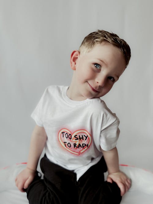 Cute Boy in White Shirt