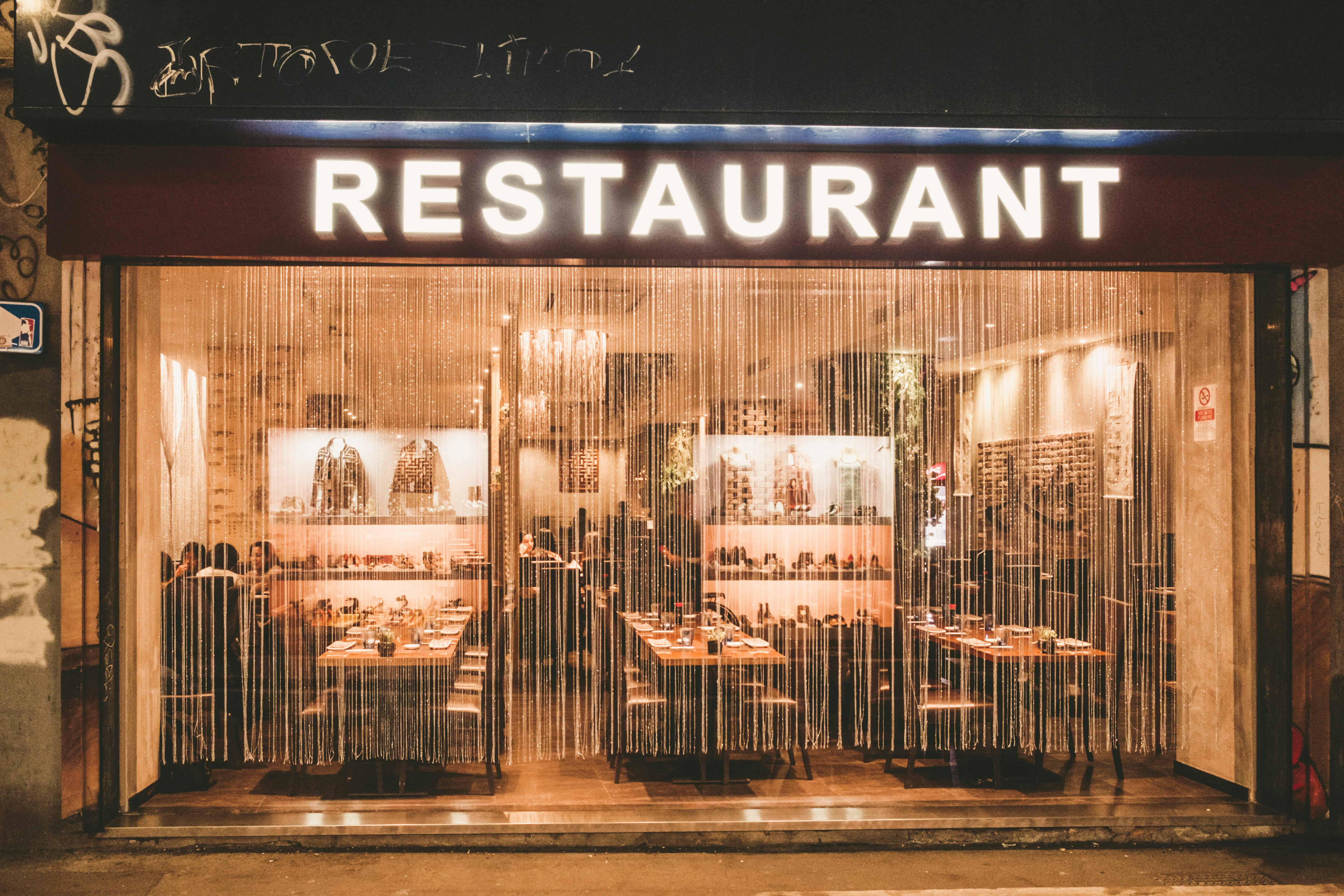 Orange Open Sign on Window · Free Stock Photo
