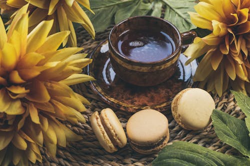 Brown Cup with Brown Liquid Inside