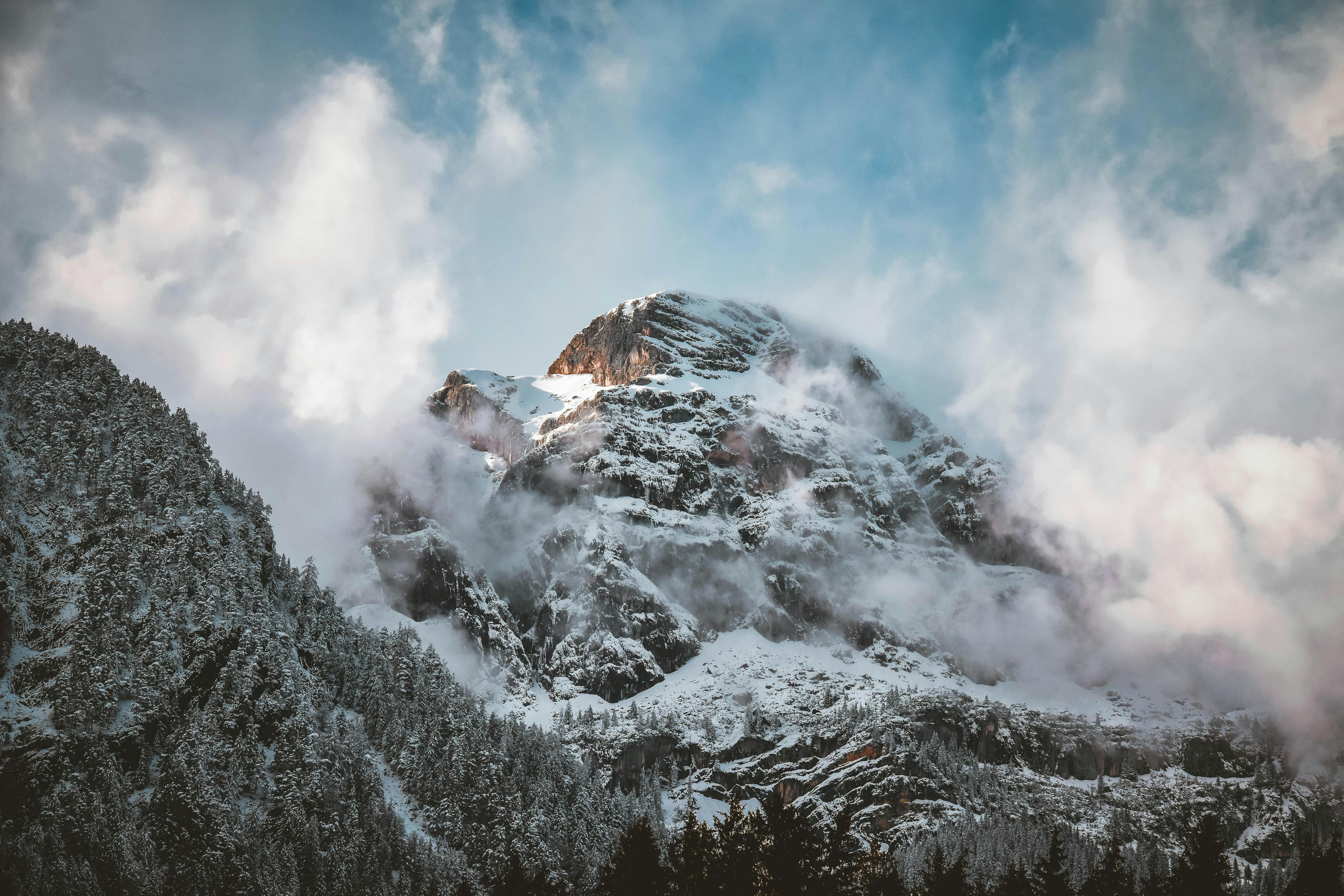 snow covered mountain peak