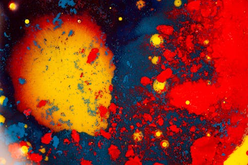 Yellow and Red Abstract Painting