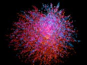 Pink and Blue Abstract Painting