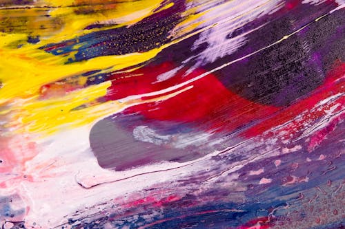 Free Red White and Yellow Abstract Painting Stock Photo