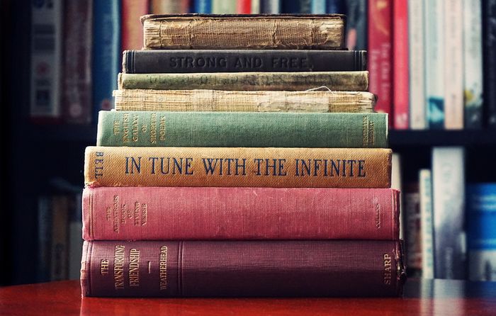 An open book on a desk