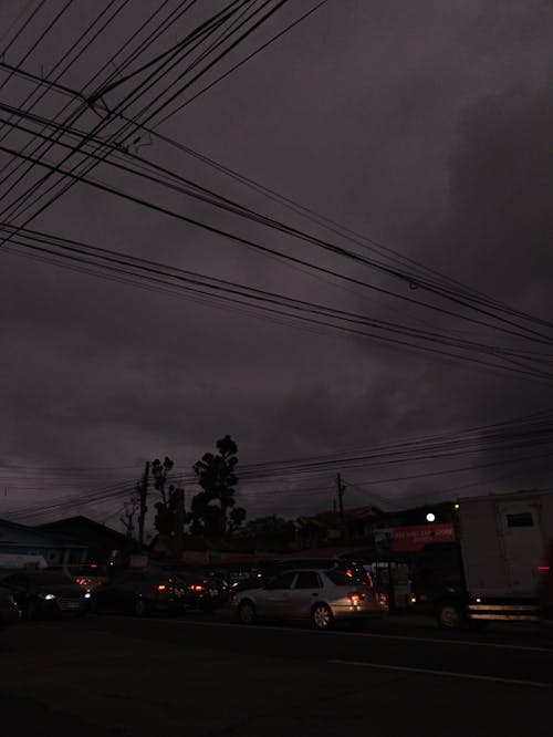 Gratis lagerfoto af bynat, mørk nat, sky