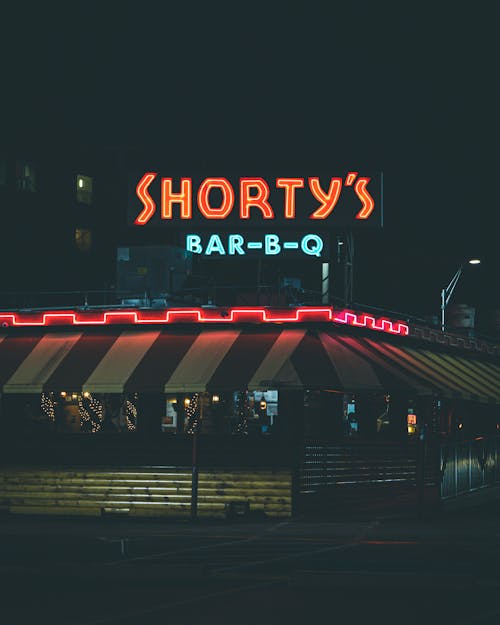 Free Neon Light Signage of a Restaurant Stock Photo
