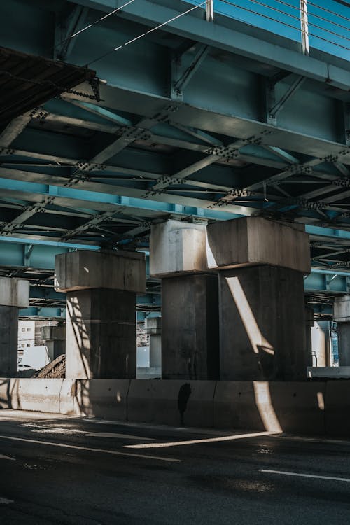 A Steel Bridge over Concrete Foundation