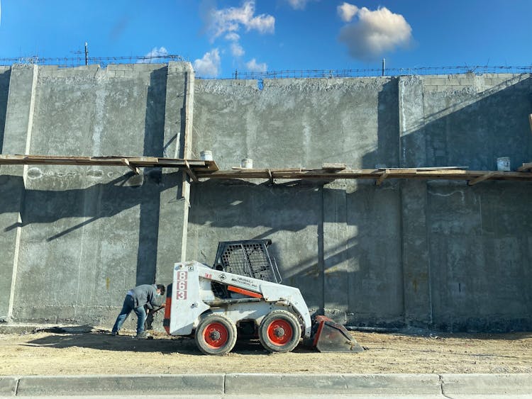 A Mini Loader Used In Construction