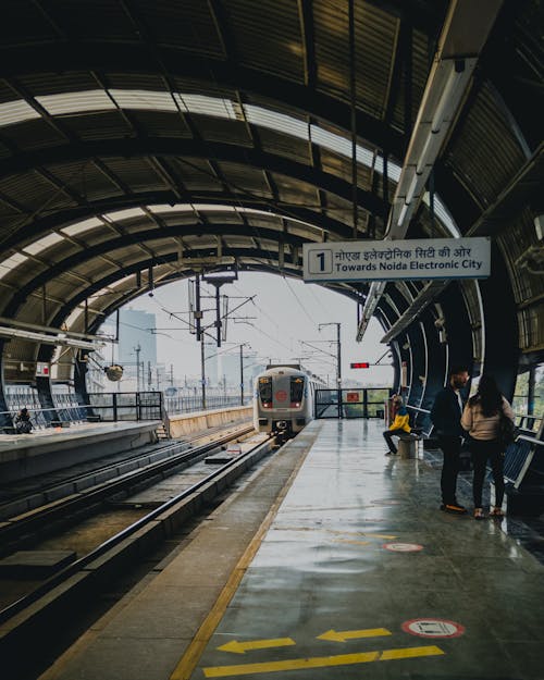 A Train Arriving in the Station