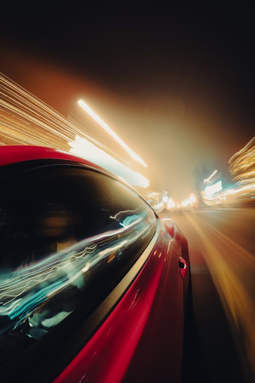 Long Exposure Photography of Cars on Road