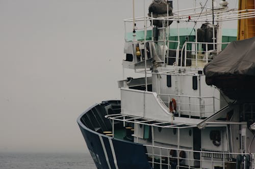 A Vessel on Sea on a Foggy Day