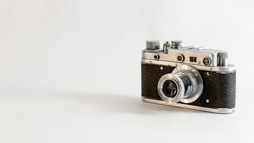 
A Close-Up Shot of a Vintage Camera