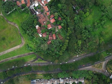 Bird's Eye View OfHouses Surrounded By Trees