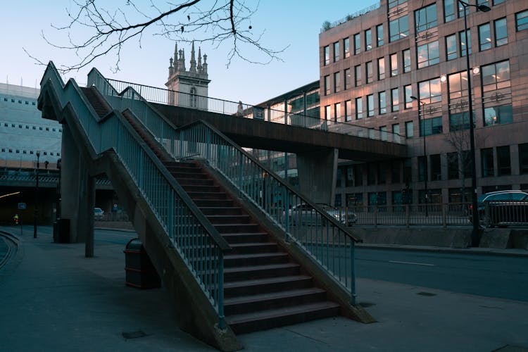 Pedway On Upper Thames Street In London, England 