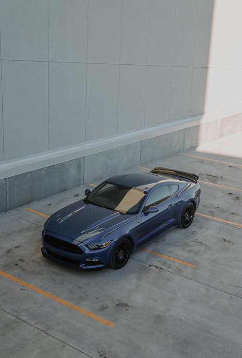 Gratis lagerfoto af blå bil, Ford, gade