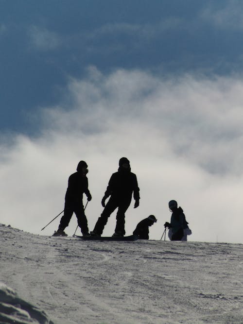 Kostnadsfri bild av åka snowboard, berg, grupp