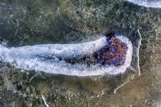 Frothy Water Around Islet