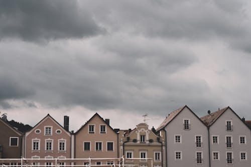 Houses Under Cloudy Sky