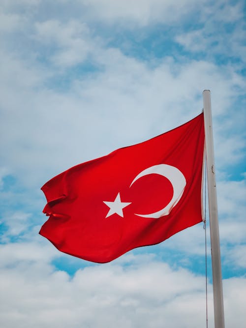 信息符号, 土耳其的旗帜, 垂直拍摄 的 免费素材图片