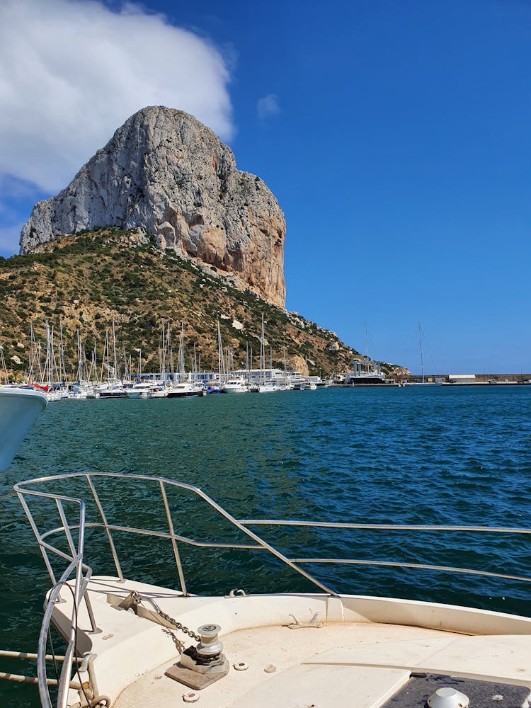 Island Coastline Seen From Yacht