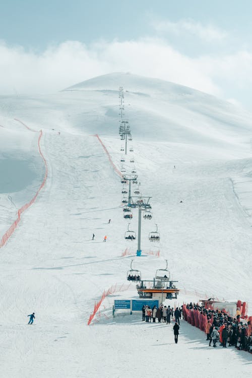 Ski Lift in Mountains
