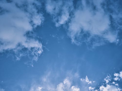 Low Angle Shot of Beautiful Blue Sky