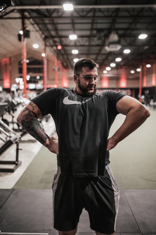 Muscular Man in Gym