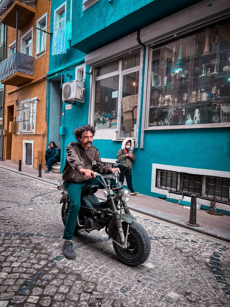 Man Riding Motorcycle