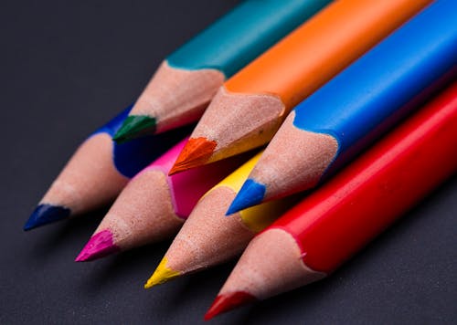 Close up of Colorful Color Pencils