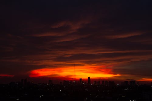 Fotobanka s bezplatnými fotkami na tému krajina, panoráma mesta, západ slnka