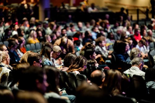 Audience Seated in Rows 