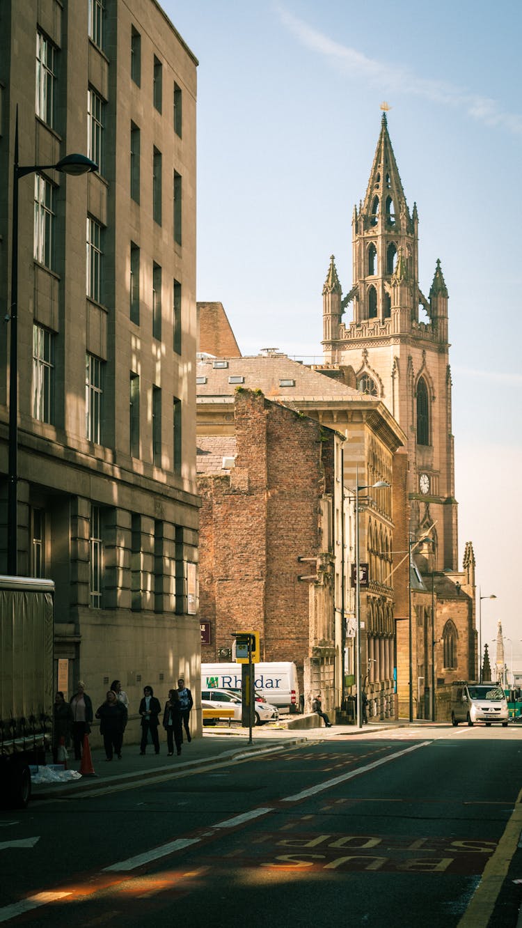 People Walking Near Liverpool Parish Church