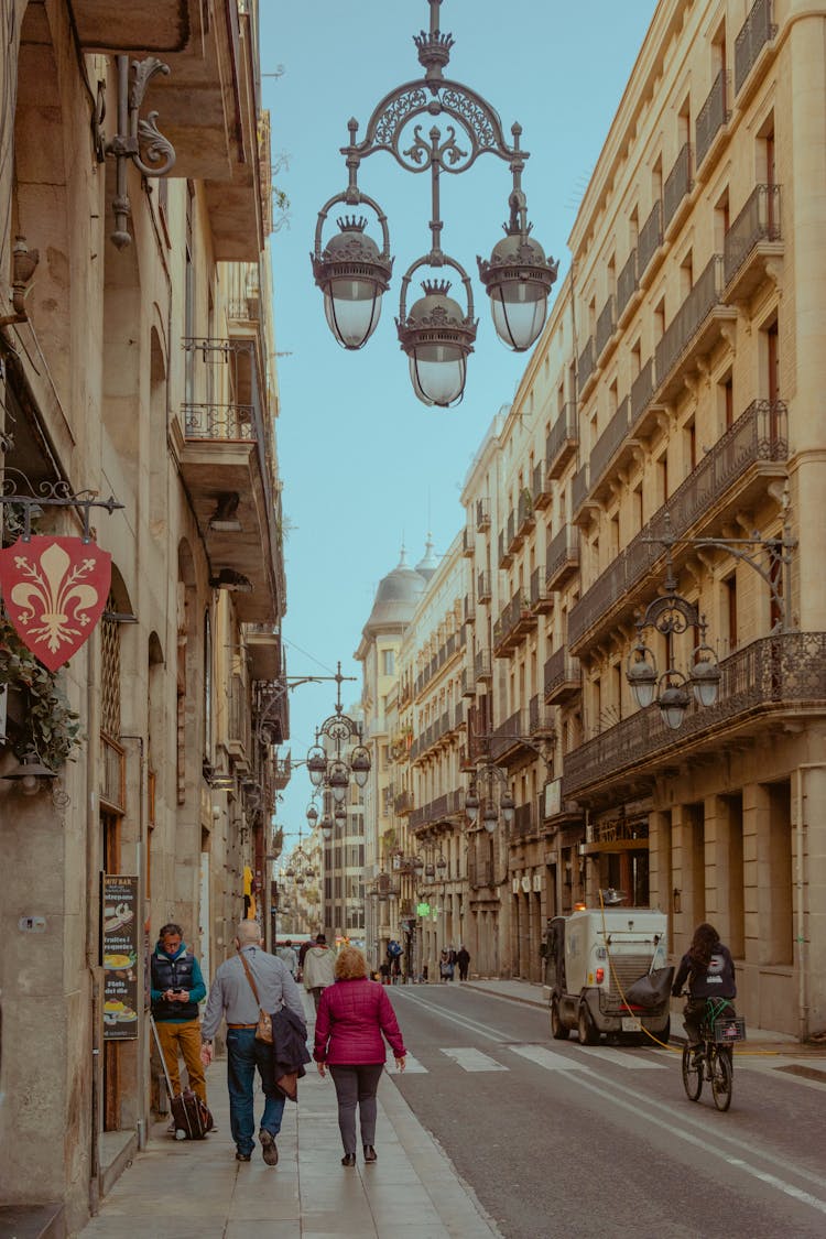 Narrow Street In European City