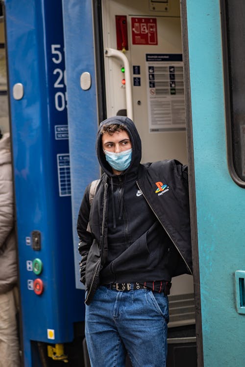 Free young man after arriving from the Ukraine  Stock Photo