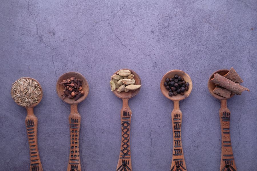 Spices in spoons