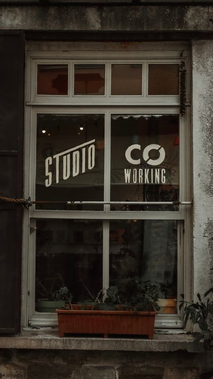 Aesthetic Window Esign Glass Window with Decals · Free Stock Photo