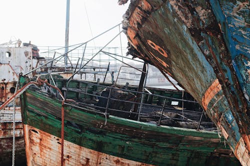 Foto stok gratis berantakan, diabaikan, Kecelakaan kapal