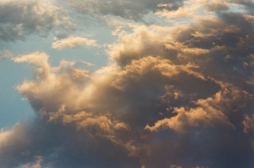Free Cumulus Clouds Formation in the Sky Stock Photo
