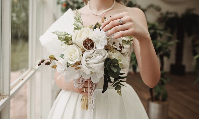 Wedding celebration with flowers