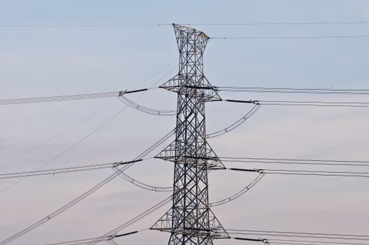 Transmission Tower Under Blue Sky