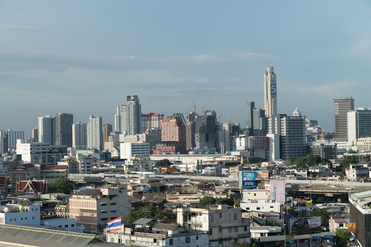 Bangkok Thailand Skyline In A Clear Day