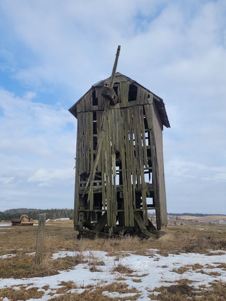 Broken Wooden Windmill