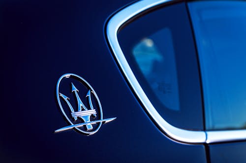 A Close-up Shot of a Luxury Car Logo