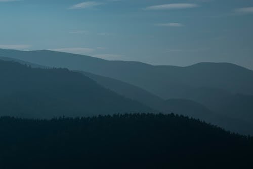 Free Silhouette of Mountains Stock Photo