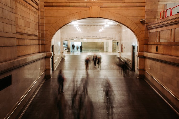 People In Tunnel