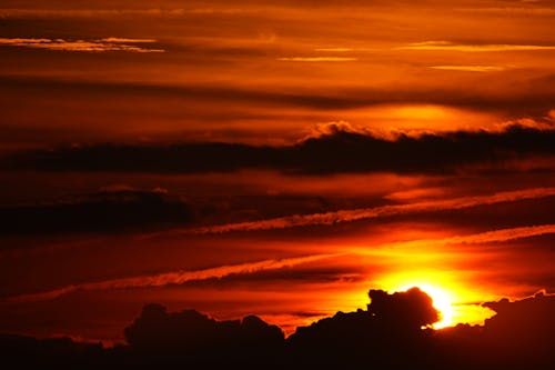 Free Silhouette Photo of Clouds Stock Photo