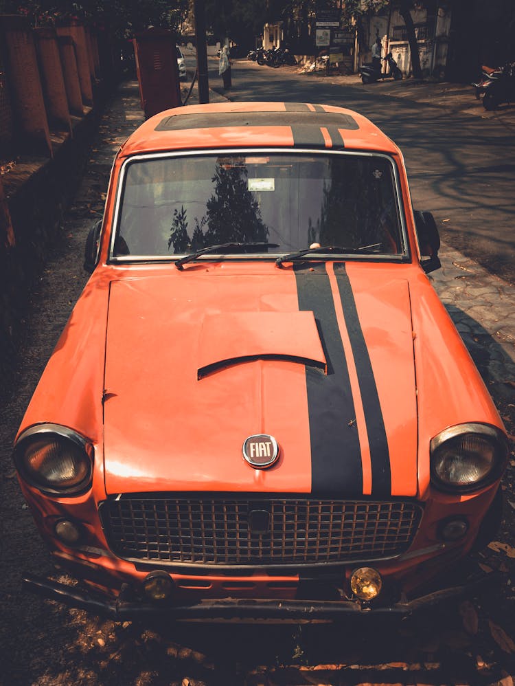 Red FIAT Car