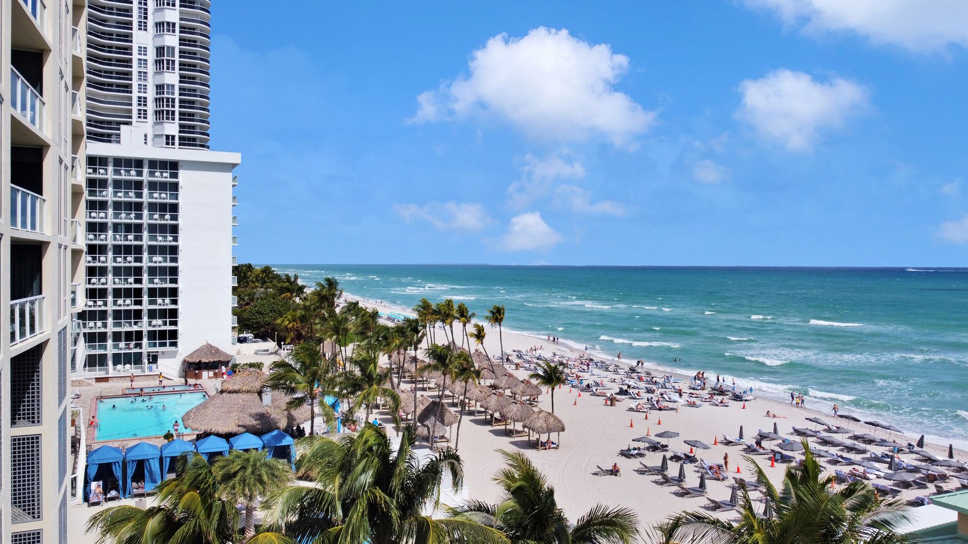 Ocean views and resort amenities along Sunny Isles Beach